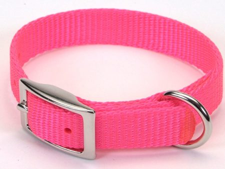 Coastal Single-Ply Nylon Collar Neon Pink 3 4X16In Hot on Sale