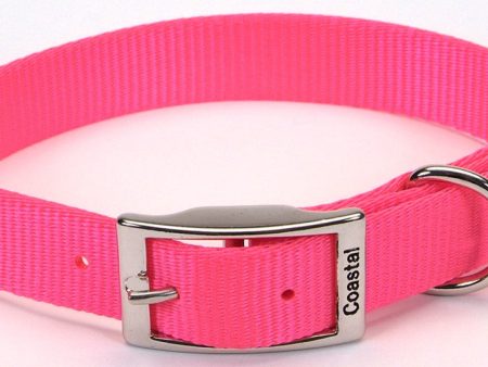 Coastal Single-Ply Nylon Collar Neon Pink 1X18In Online