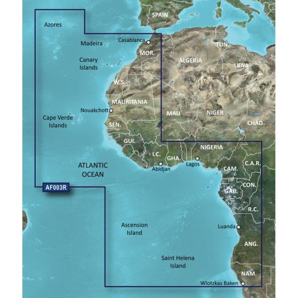 Garmin BlueChart g3 Vision HD - VAF003R - Western Africa - microSD SD [010-C0749-00] Online now