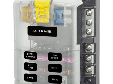 Blue Sea 5025 ST Blade Fuse Block w Cover - 6 Circuit w Negative Bus [5025] For Discount