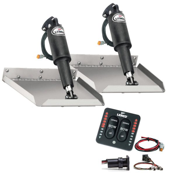 Lenco 12  x 18  Edgemount Trim Tab Kit w LED Indicator   Switch Kit 12V [TT12X18EI] Supply