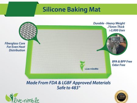 Live-Nimble Silicone Baking Mats (Set of Two) Online Sale