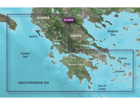 Garmin BlueChart g3 Vision HD - VEU490S - Greece West Coast  Athens - microSD SD [010-C0834-00] Online Sale