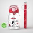 Snoopy Collection Kids Tritan Bottle with Shoulder Strap (600mL)(Red) on Sale