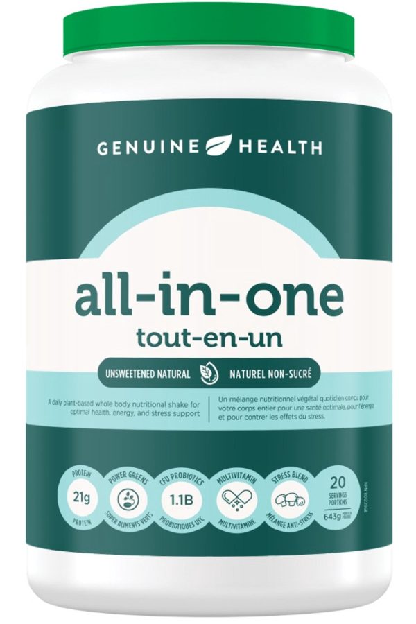 GENUINE HEALTH Fermented Vegan all-in-one (Unsweetened Natural - 20 Servings) Fashion