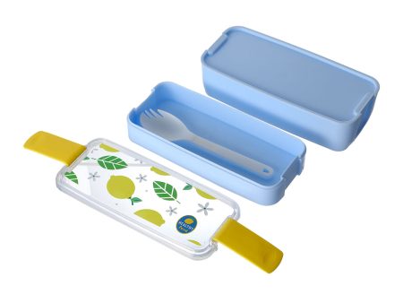 Lemon Day Double Layer Bento Box (750mL)（Blue） For Cheap