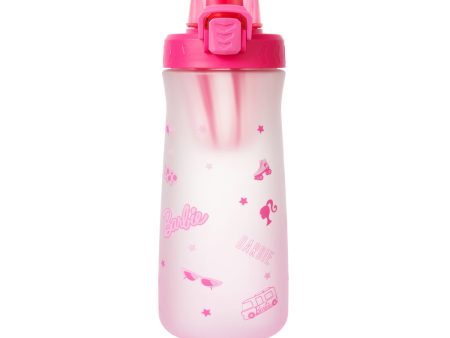 Barbie Collection Plastic Bottle with One-Touch Flip Top Lid(Rosy) For Discount