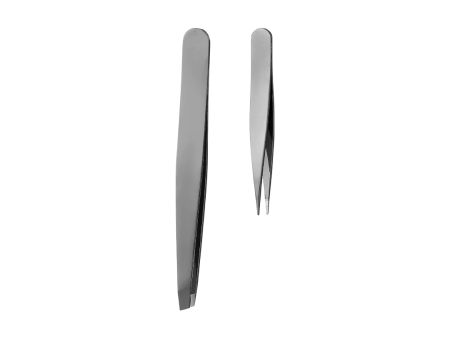 Professional Eyebrow Tweezer Duo (Pointed & Slant) Supply