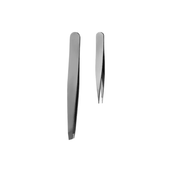 Professional Eyebrow Tweezer Duo (Pointed & Slant) Supply